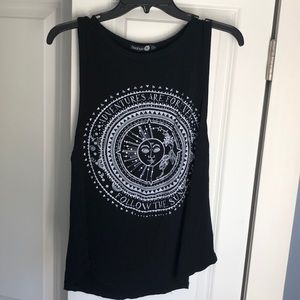 Sun and moon graphic tank